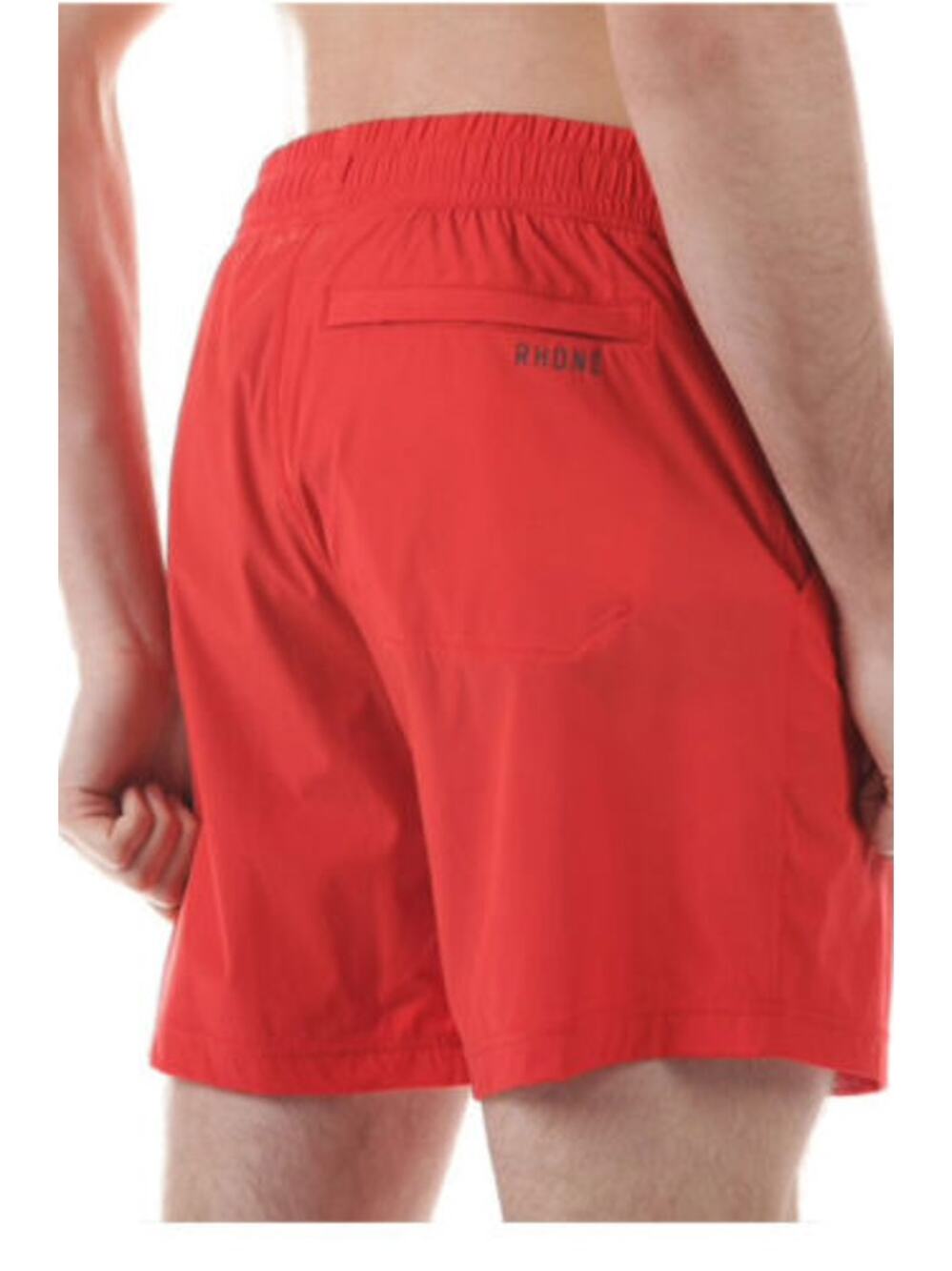 Rhone Maneuver Shorts 7" Lined Training Short Mako Mako Back Flat Pocket Red XXL